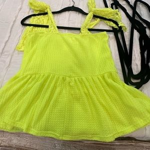 Brand new neon yellow/green tank top